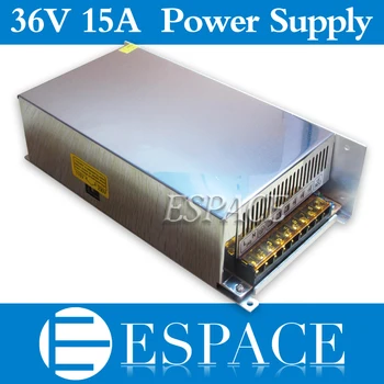 Bedste kvalitet 36V 15A 540W Switching Power Supply Driver for CCTV-kamera-LED-Strip AC 100-240V Input til 36V DC gratis fragt