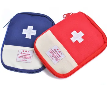 Bedste mini first aid kit Organizer Boks Narkotika Pille Beholder Hjem First Aid Kit Behandling Pack Nem at bære Holdbare 3 farver