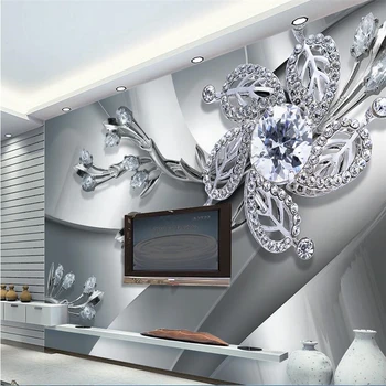 Beibehang Store brugerdefineret baggrund fresco enhver størrelse 3d tre-dimensionelle diamant cool metal tekstur smykker-TV baggrund væggen