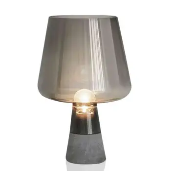 BLUBBLE Moderne Enkel Kop bordlampe Nordeuropa Originalitet LED Pære bordlampe AC 90-260V Cement Glas Soveværelse sengelampe