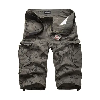 Bomuld Herre Cargo Shorts 2020 Sommer Mode Camouflage Mandlige Shorts Multi-Lomme Casual Camo Udendørs System Homme Korte Bukser