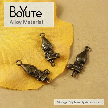 BoYuTe (100 stk/Masse) 19*8MM Vintage Stil, Antik Bronze Forgyldt Zink Legering Lille Pige Stik til Smykker Komponenter