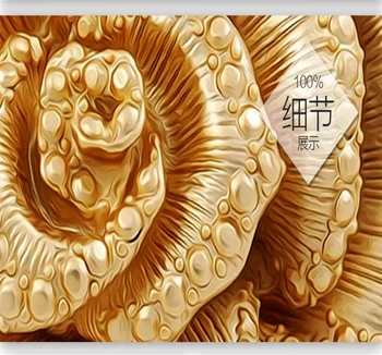 Brugerdefineret baggrund vægmaleri 3D luksus guld steg bløde wrap smykker-TV baggrund væggen 8D vandtæt væg klud
