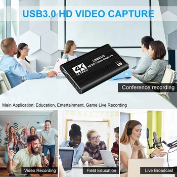 Bærbare HDMI Video Capture-Kort 4K-Skærm Optag USB3.0 1080P Spil Capture Enhed H-bedste