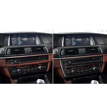 Carbon Fiber Bil CD-betjeningspanel Mærkat-CD Ramme CD-Panel Dekoration til BMW 5-Serie F07 5gt 535i 2010 - Bil Styling Decal