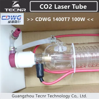 CDWG 100W CO2-laser rør 1400MM for CO2-Laser Gravering skæremaskine 1400T7