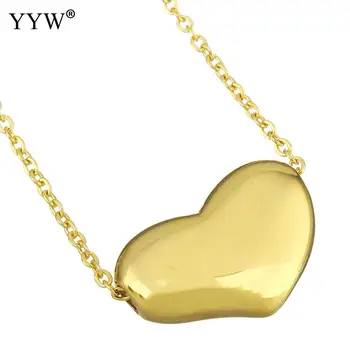 Choker halskæde til kvinder i rustfrit stål smykker halskæde hjertet fashion armbånd & halskæde kvindelige gave til modekoncern