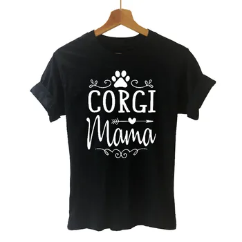 Corgi Mama Harajuku T-Shirt Sjove T-shirt til Kvinder Casual Tøj Kort Ærme Toppe, t-Shirts Plus Størrelse