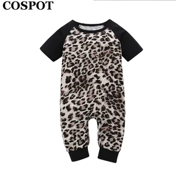 COSPOT 2021 Nye Baby Piger Drenge Sommeren Romper Bomuld Leopard kortærmede til Nyfødte Barn Bebes Dreng Buksedragt Krop Passer til 21