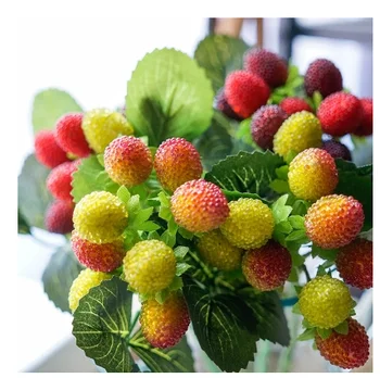 Country style simulering frugt jordbær frugt hindbær simulering plante haven plastik blomst
