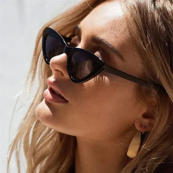 Damer cat eye solbriller kvinder vintage brand designer solbriller kvinde 2021 luksus briller til kvinder uv400 Gafas de sol mujer