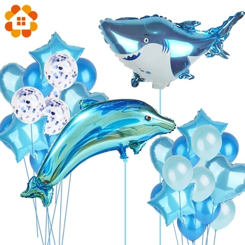 DIY Ocean Tema Folie af Aluminium Ballon, Baby Shower, Fødselsdag Part Dekorationer Børn Farverige Helium Luft Bold Festival Party Indretning
