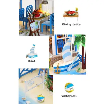 DIY Træ-Miniature Dukkehus Håndlavede Doll House Model Kits, Legetøj Til Børn, Voksne Drop Shipping Home Decor