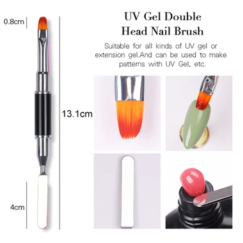 Dobbelt Hovedet Nail Art Pensel, Pen 2 i 1 UV Gel DIY Nail Art Design Pen Akryl Negle Falske Tips Maleri Pen Tool Manicure