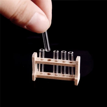 Dukkehus Miniature Mini-Laboratorium Reagensglas Med Beslag Simulation Model Legetøj Til Dekoration Dukke Hus