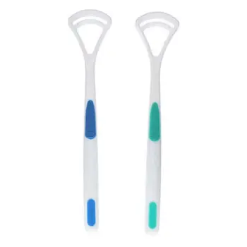 Effektiv Praktisk 1Pair Nye Tandpleje Tunge Clean Tool God Ånde Renere Skraber Håndtere Hygiejne Reducere Huller i Tænderne