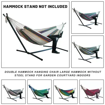 Enkelt Dobbelt Hængekøje Camping Tykkere hængestol Offentlig Hængning Bed Lærred gyngestol Ikke Med Beslag 200x150cm