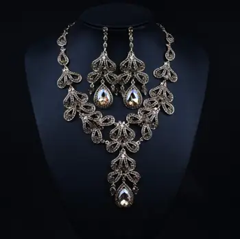 Europæiske og Amerikanske luksus Banket mode farve perle blomst kravebenet kæde Blomst Kjole, Tilbehør, Smykker