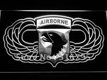 F187 101st Airborne Hoppe Vinger Hær LED Neon Lys Skilte med On/Off knap 20+ Farver Og 5 Størrelser at vælge