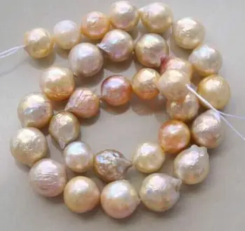 Fantastisk 12-13mm naturlige south seas kasumi pink lilla perle necklace18inch