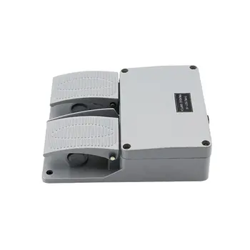 Fodkontakten YDT1-16 aluminium shell grå dobbelt pedal switch værktøjsmaskiner tilbehør skifte