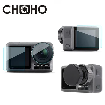 For DJI Osmo Action kamera Tilbehør Skærm Protektor Ultra Clear LCD HD Silikone objektivdæksel Protecter Gummi 3stk Et Sæt Kit