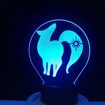 FORBUD FOX GRÅDIGHED LED ANIMATIONSFILM 3d-Lampe af DE SYV dødssynder Manga Gave Animationsfilm Nat Lampe, Otaku Gave Hurtig Dropshipping