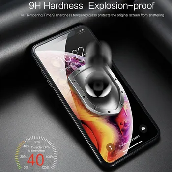 Fuld Lim 9D Sikkerhed HD Dækning Hærdet Glas Film Til iPhone 11 Pro Xs Antal Xr-X 8 7 6 6S Plus Skærm Protektor eksplosionssikker
