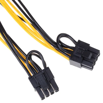 Grafikkort, Strømforsyning, Kabel-6Pin Port til Dual 8(6+2) - Pin-Port Splitter Power Kabel Stik Kabel Extender til Computer Sag