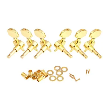 Guld Forseglet Guitar Streng Tuning Pinde Tunere Machine Heads 3L+3R Ny