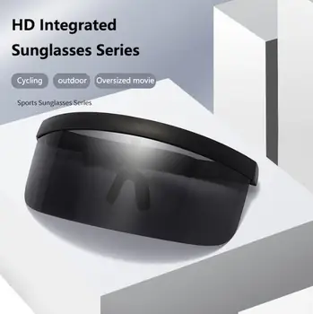 HiMISS Cykling Overdimensionerede Solbriller Visir Wrap Skjold Stort Spejl solbriller ant-UV 400 Halvdelen ansigtsskærm Vagt