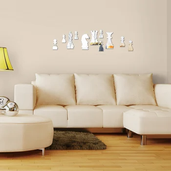 Hot salg diy wall sticker Ansøgning klassiske akryl spejl Møbler klistermærker boligindretning stue