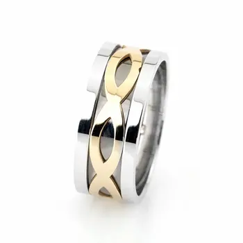 Infinity Mønster Motiv 925 Sterling Sølv Mænd 'S Wedding Ring
