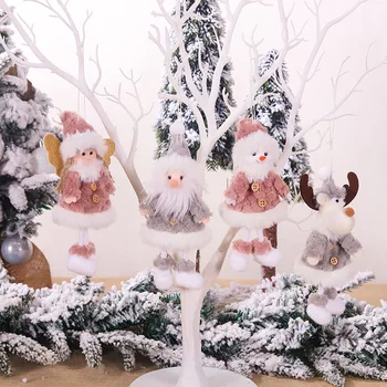 Jul Engel Vedhæng Søde Bløde Dukke juletræspynt til Home Party Indretning Xmas Falde Dekorationer til Hjemmet, Børnene Gave