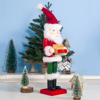 Jul legetøj til børn 40x11cm træ-Santa Claus boligindretning borddekoration 2020 nytår festival part forsyninger