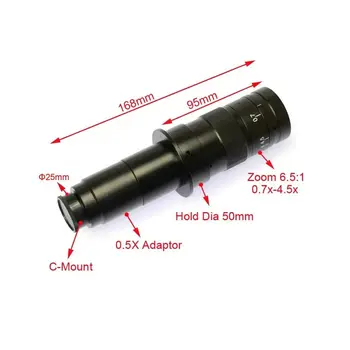 JUSTINLAU Zoom-C-montering af Linse 0,7 X 4,5 X Forstørrelse 25mm til CCD, CMOS-Industrielle Video-Mikroskop-Kameraer