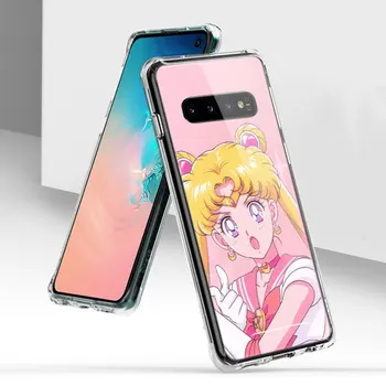Kawai Sailor Moon Tilfældet For Samsung Galaxy S20 Ultra S10 Plus 5G S10e S9 S8 Note 10 Lite 9 Telefonen Coque Airbag Anti Caso