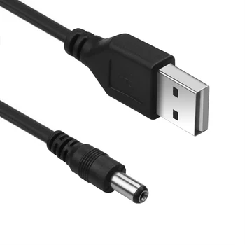 Kebidumei USB 5V Oplader power USB-Kabel til DC-5,5 mm stik / stik, USB Power Kabel Til MP3/MP4 Afspiller