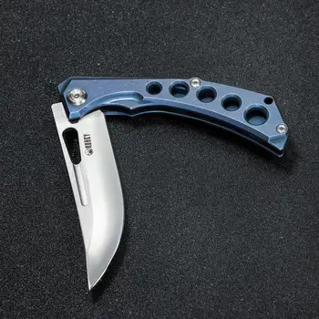 KUBEY Ishtar - KU170 AUS-10 Blade BlueTitanium Blade Folde Pocket Kniv EDC Jagt Kniv