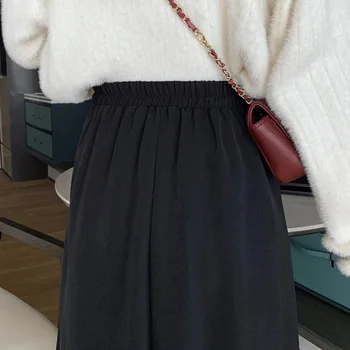 Kvinders Nederdele Japansk Harajuku Foråret Efteråret Kvinder Midi-Nederdel med Høj Talje koreanske Streetwear Elegant Lang Plisseret Nederdel Jupe