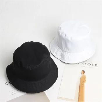 LDSLYJR brev broderi bomuld Bucket Hat Fiskeren Hat til udendørs rejse Solen Cap Hatte til mænd og Kvinder 297