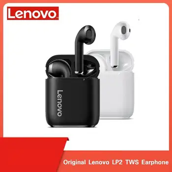Lenovo Lp2 Tws Trådløse Hovedtelefon Bluetooth-5.0 Headset Stereo Dual Bas Touch Kontrol Lang Tid På At Arbejde Trådløst Headset