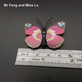 Lille Smukke PVC Butterfly Magnet Mærkat DIY Model Spil For Børn