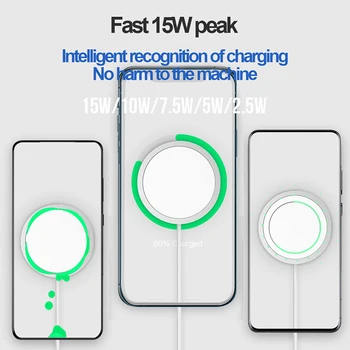 Magnetisk Trådløse Oplader Til iPhone 12 Pro Max antal Oplader 12 12 Pro 15W Hurtig Opladning Pad Med USB-C Kabel-Hurtig Opladning