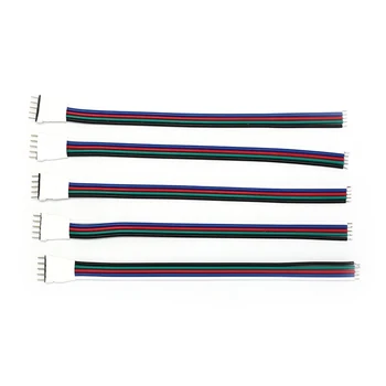 Mandlige 5pcs/masse LED Strip 5-Pin Stik 5P Kabel-15cm til SMD RGBW RGBWW Wire RGB-Udvidelse