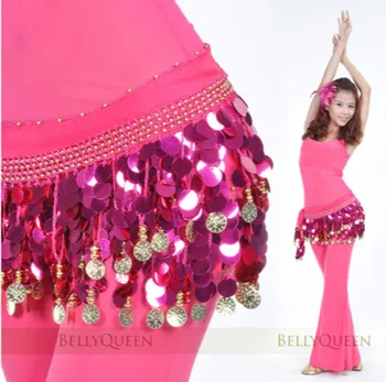 Mavedans kostume tøj indisk dans bælte talje kæde hofte tørklæde kvinder pige dance,11 farver