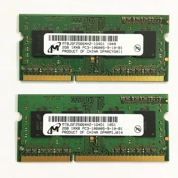 Micron RAM 2GB DDR3 1333MHz 2GB 1RX8 PC3-10600S-9-10-B1 2 gb DDR3 1333 laptop hukommelse