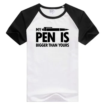 Min Pen Er Større End Din Humoristiske korte ærmer afslappet Mænd Kvinder T-shirt i Behagelig Tshirt Cool Print Mode Toppe GA573