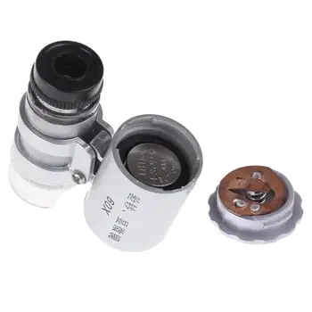 Mini-60X Lup Med LED Lys,LED Mikroskop Smykker Lup,Mikroskop, Lup Valuta Detektor Smykker
