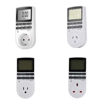 Mini-Digital LCD-230V 16A kontaktur Stikkontakten Plug-in-Time Kontrol til Køkken Elektrisk Apparat EU Stik med Colock